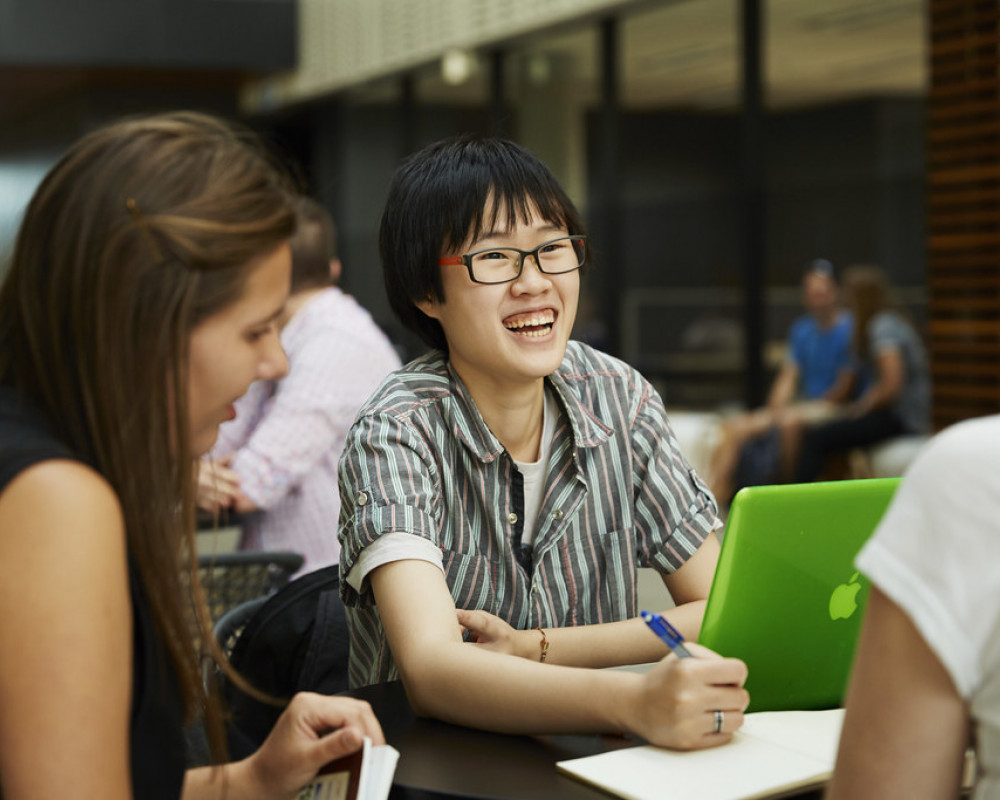 Students studying together