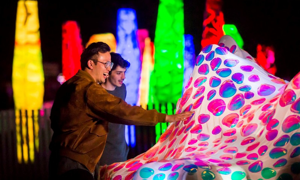 Two men at Vivid Sydney