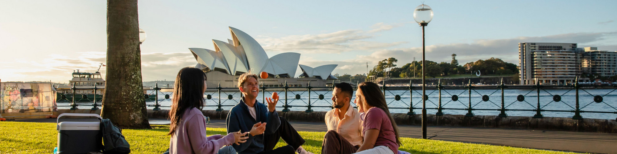 Picnic with Opera house in the background